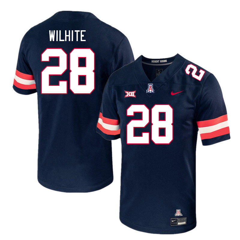 Men #28 Anthony Wilhite Arizona Wildcats Big 12 Conference College Football Jerseys Stitched-Navy